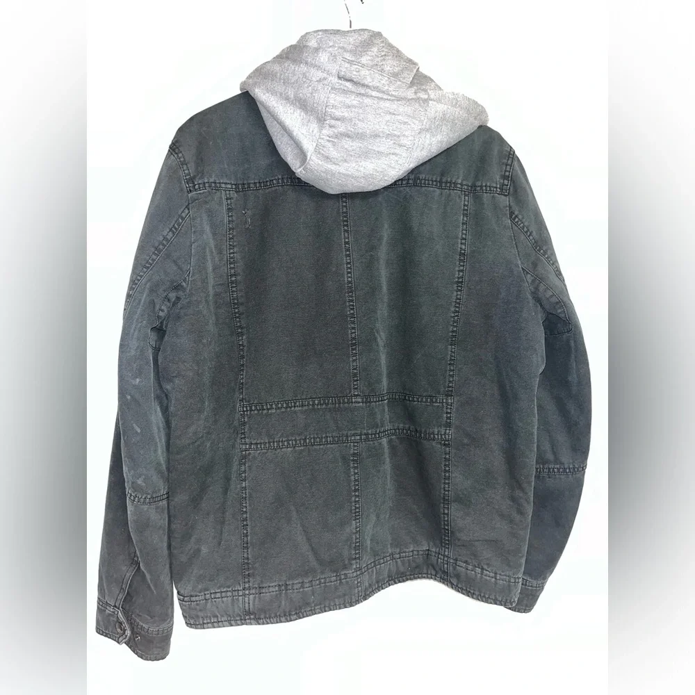 Levi’s Sherpa Lined Chore Jacket with Removable Hooded Sweatshirt; Medium Mens